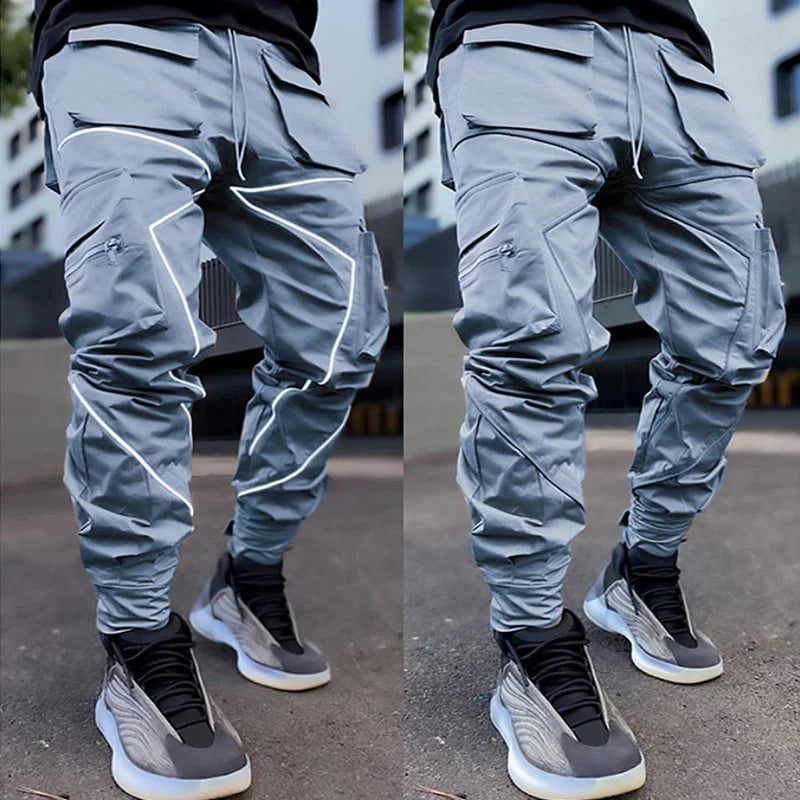 Pantaloni cargo reflective
