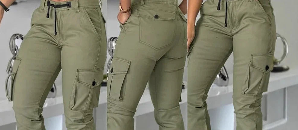 Pantaloni cargo slim fit da donna