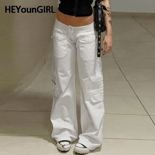 Pantaloni cargo blanchi