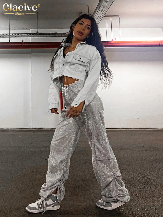 Cargo pantaloni hight waist