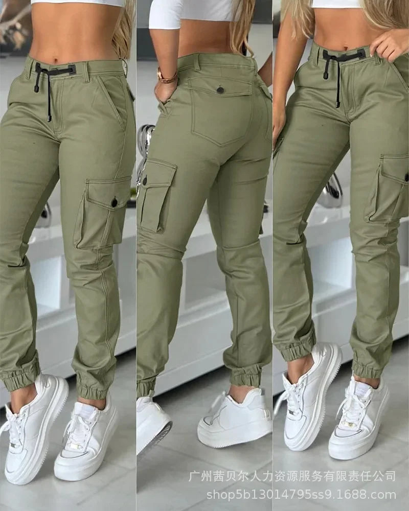 Pantaloni cargo slim fit da donna