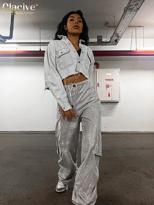 Cargo pantaloni hight waist